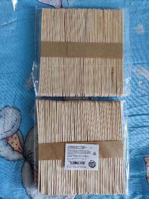 Фотография покупателя товара Набор деревянных палочек для мороженого, 11,5×1,1 см, 48-50 шт - Фото 9
