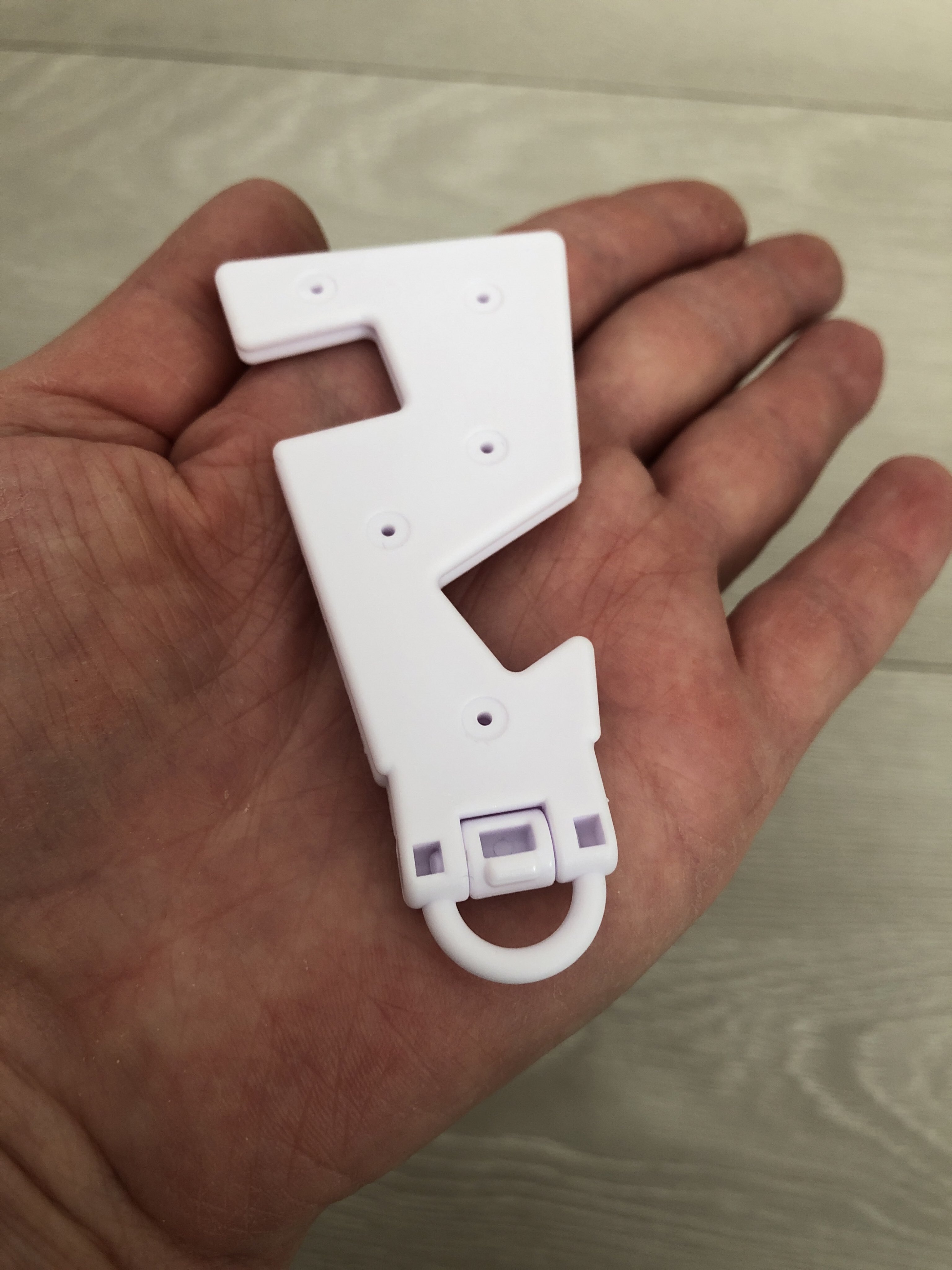 Фотография покупателя товара Подставка для телефона Luazon, брелок, складная, белая - Фото 1