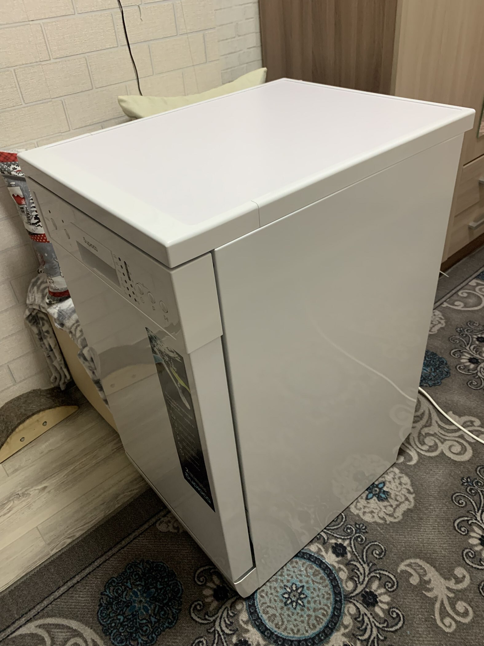 Фотография покупателя товара Посудомоечная машина «Бирюса» DWF-409/6 W, 9 комплектов, 6 программ, белая - Фото 1