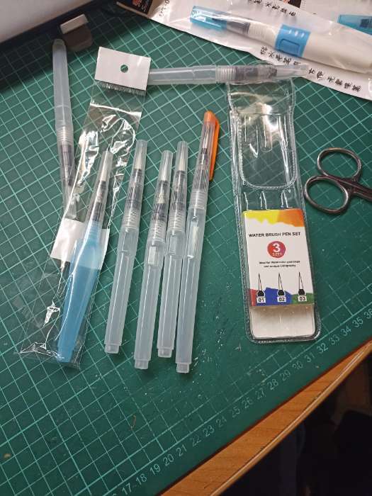 Фотография покупателя товара Кисть для туши и краски размер 0.5×1.8 см, 15.5×2 см - Фото 5