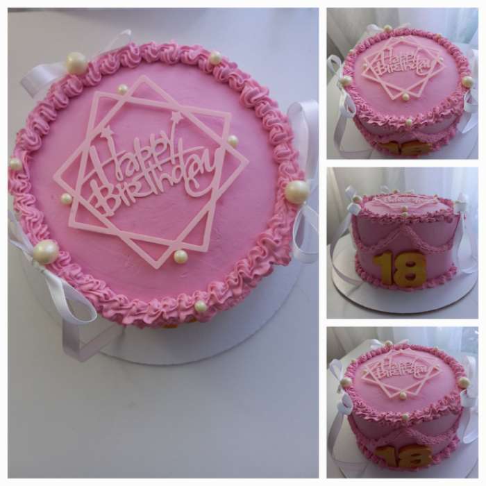 Фотография покупателя товара Топпер для торта «С днём рождения», золотой - Фото 1