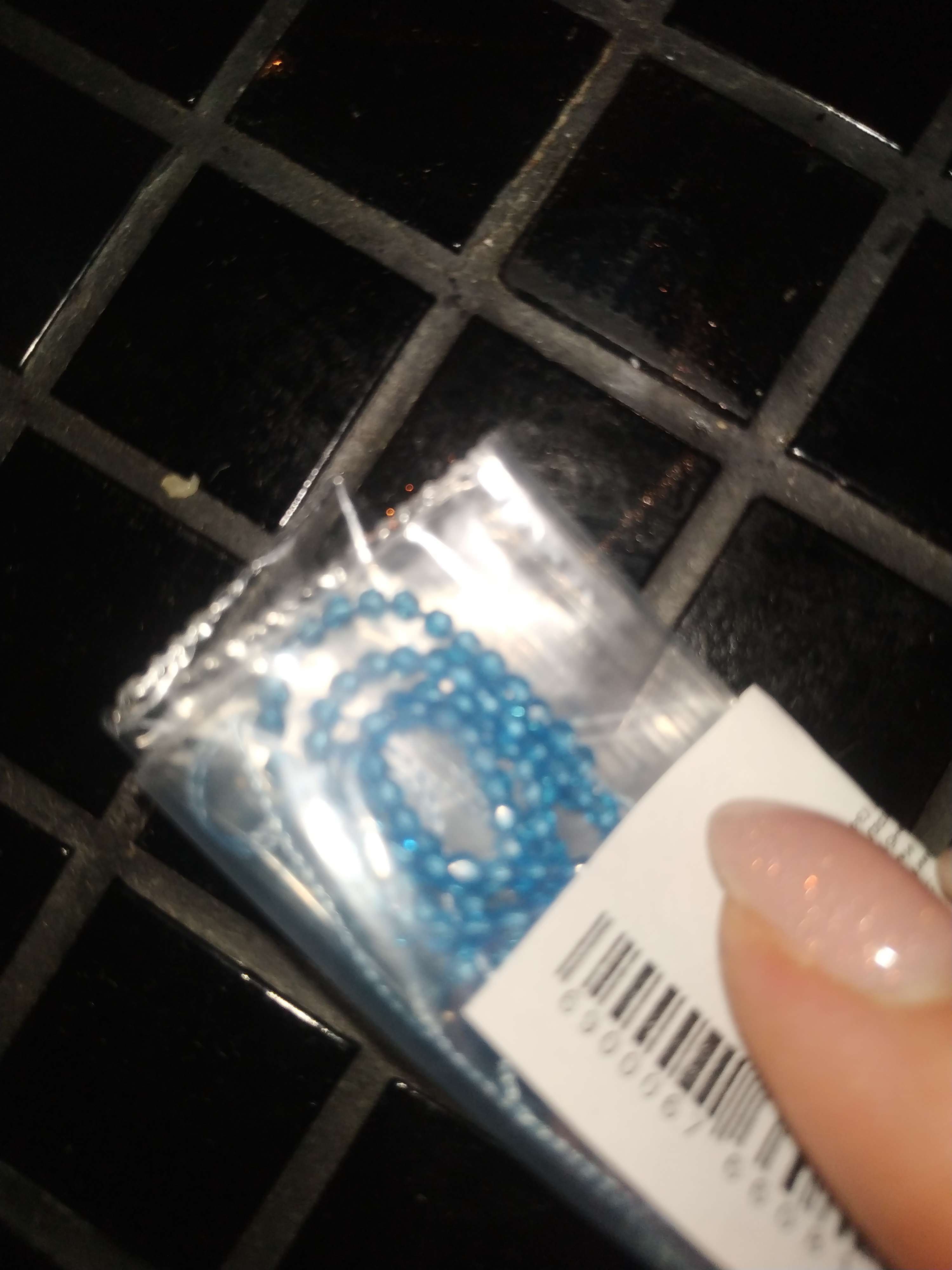 Фотография покупателя товара Бусины на нити шар №2 «Шпинель», цвет тёмно-синий, 35 см - Фото 3