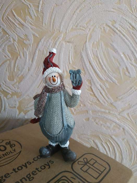 Фотография покупателя товара Сувенир полистоун "Снеговик в вязанном наряде и шапке-колпаке" МИКС 9,3х4,3х2,5 см - Фото 9