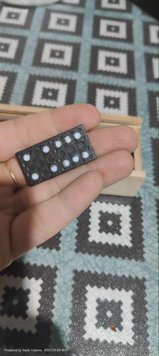 Фотография покупателя товара Домино «Больших побед», 28 шт., 15×5×3 см, костяшка 4×2 см - Фото 4