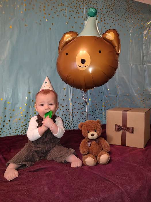 Фотография покупателя товара Скатерть «Конфетти» 137×183 см, цвет белый - Фото 3