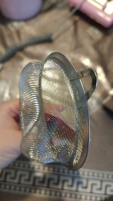 Фотография покупателя товара Сито для просеивания с ручкой Доляна Fargo, 23.5×9×2 см, нержавеющая сталь - Фото 2