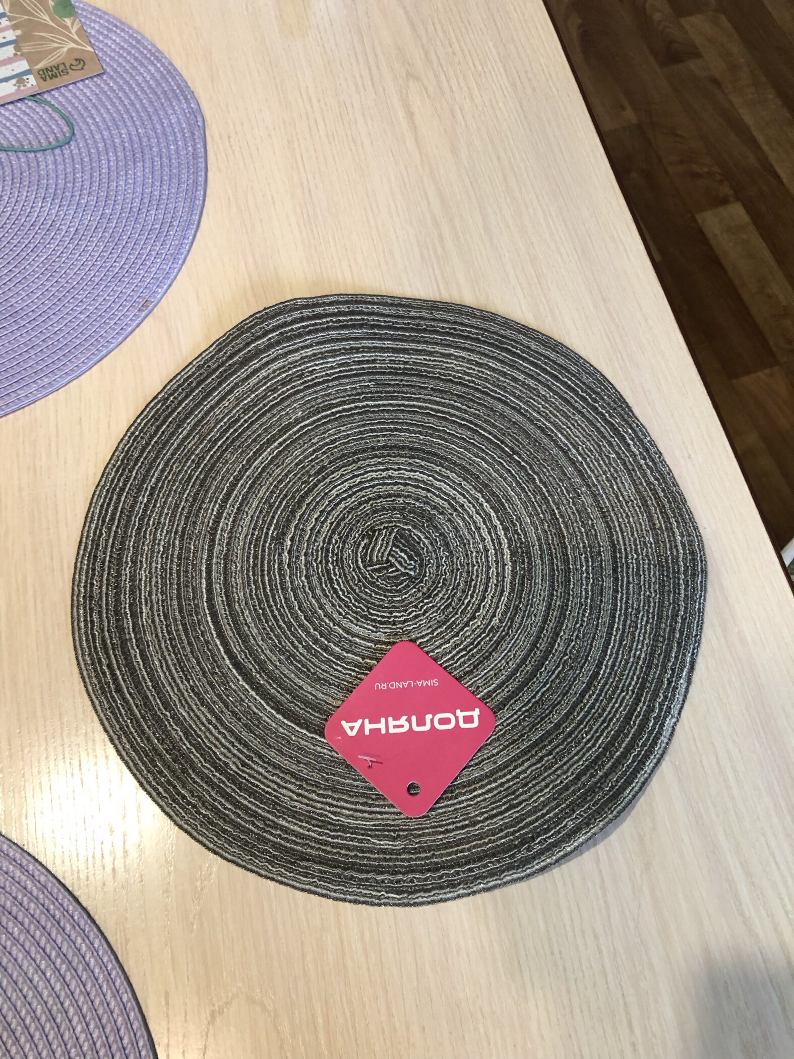 Фотография покупателя товара Салфетка сервировочная на стол Доляна «Дуо», d=30 см, бежевая - Фото 1