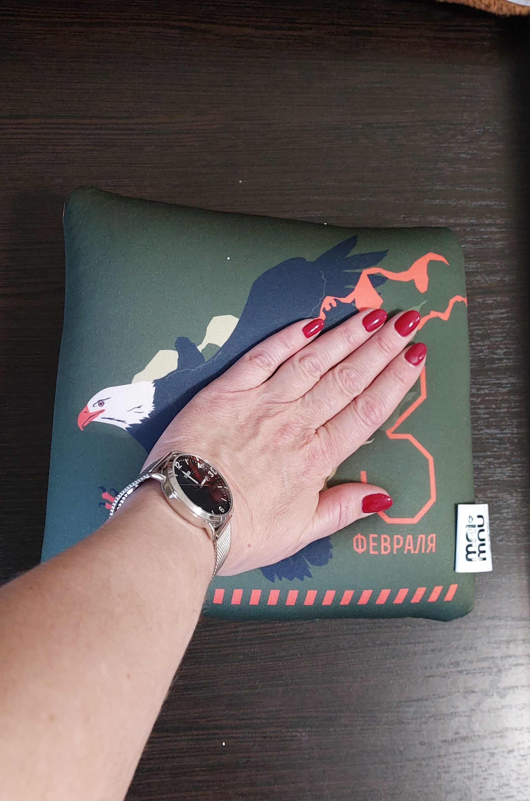 Фотография покупателя товара Подушка декоративная антистресс «23 февраля», 26 х 24 см - Фото 3