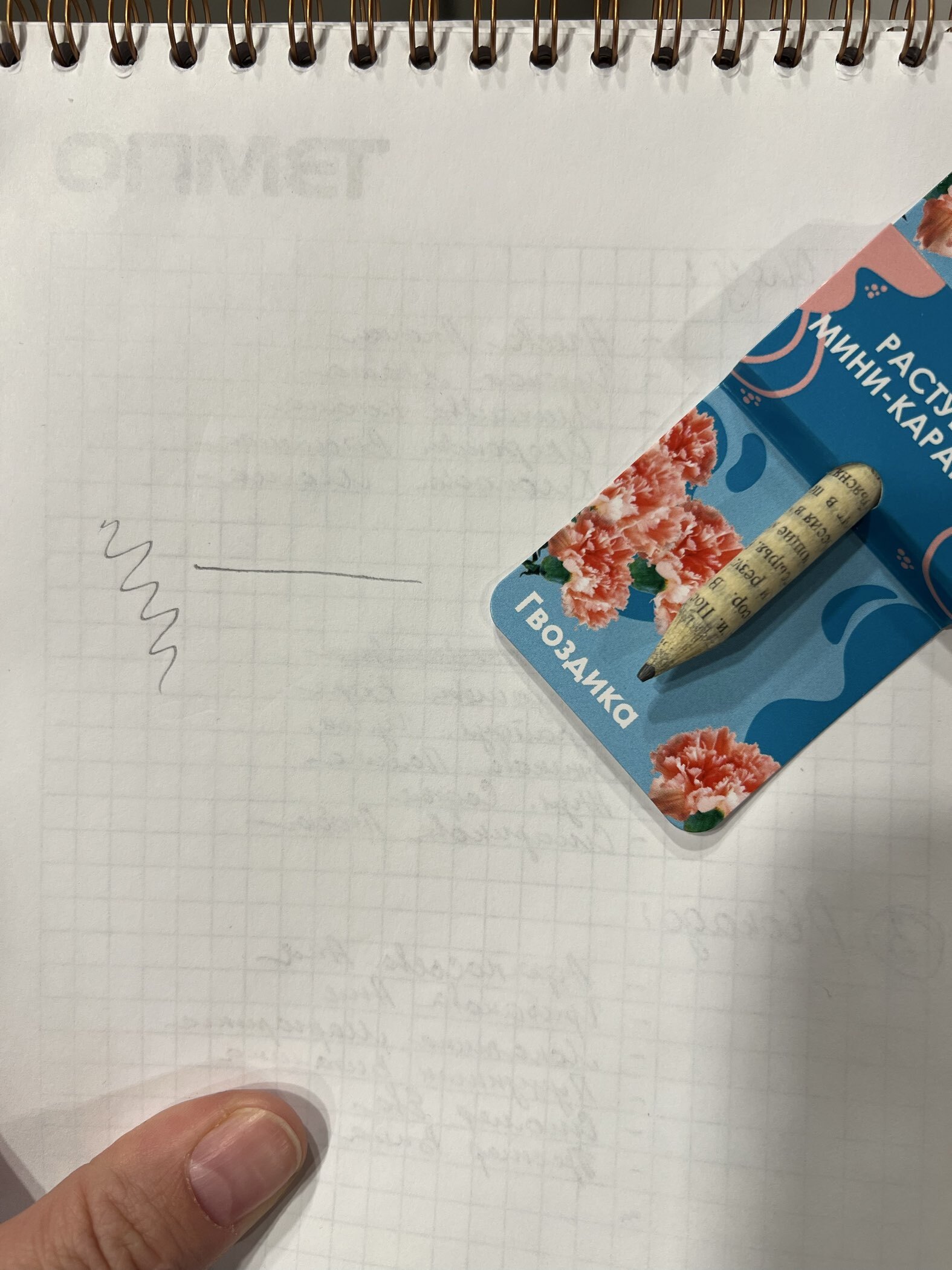 Фотография покупателя товара Растущий карандаш подарочный «Гвоздика», mini, простой чернографитный - Фото 5