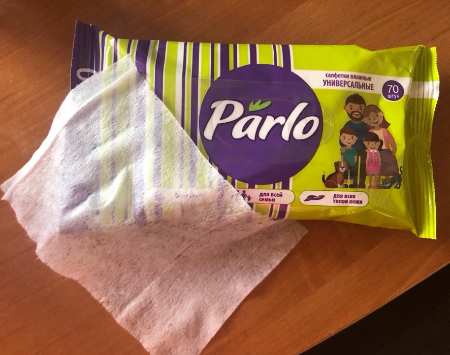 Фотография покупателя товара PARLO Влажные салфетки универсальные для всей семьи 70 шт.