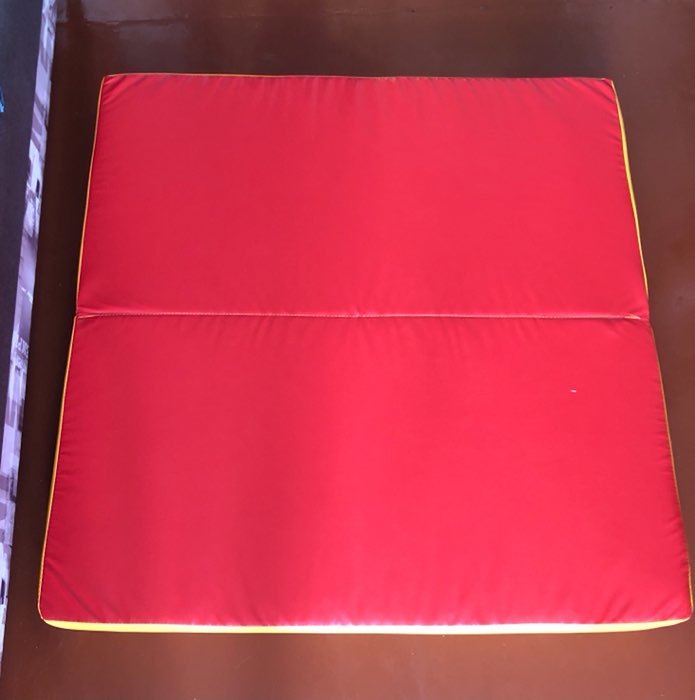 Фотография покупателя товара Мат ONLYTOP, 100х100х10 см, 1 сложение, цвет красный/жёлтый - Фото 2