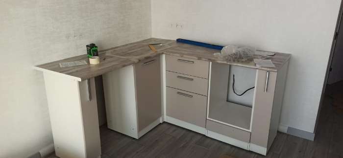 Фотография покупателя товара Кухонный гарнитур угловой «Дюна мега прайм - 2», 1600×1700 мм, кашемиры, канадская хижина - Фото 1