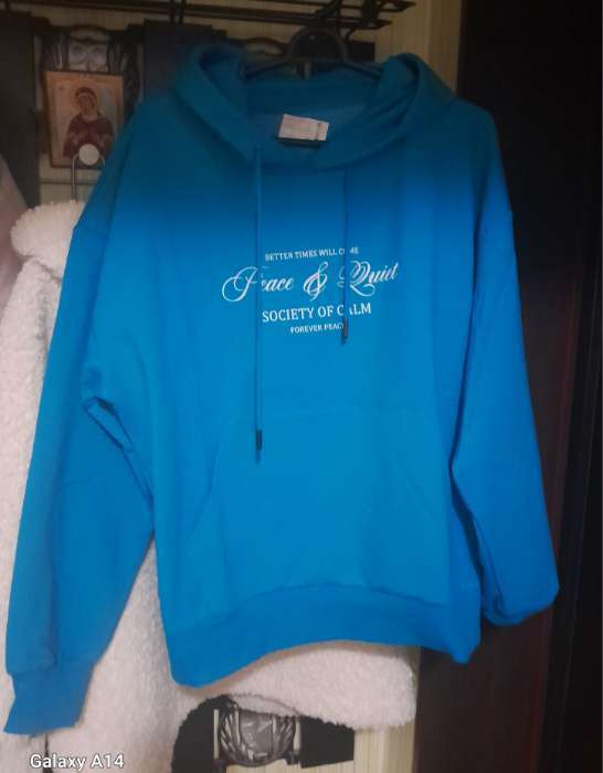 Фотография покупателя товара Толстовка женская MIST Peace, р. 2XL, голубой - Фото 1