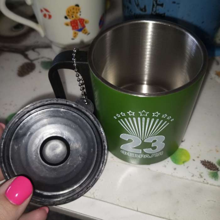 Фотография покупателя товара Термокружка «23 февраля», 180 мл, с компасом - Фото 4