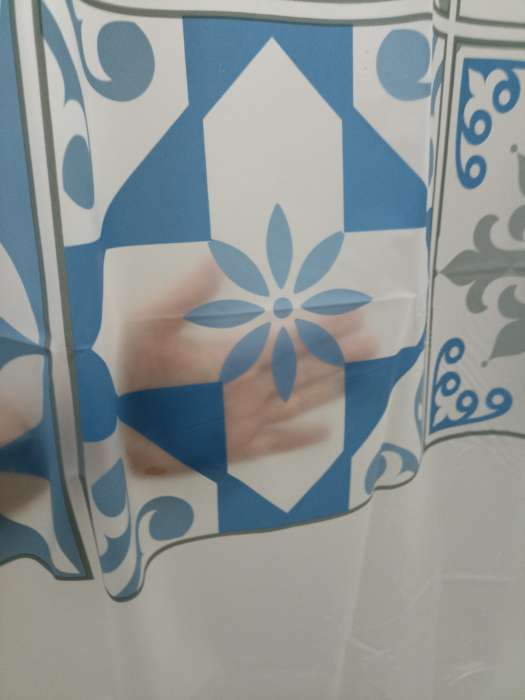 Фотография покупателя товара Штора для ванной Доляна «Луиза», 180×180 см, EVA - Фото 3