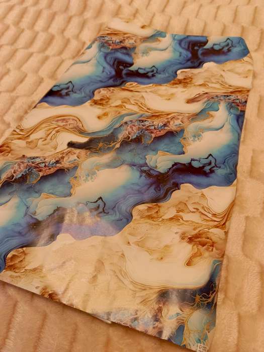 Фотография покупателя товара Бумага упаковочная, глянцевая «Мрамор», 70×100 см, 1 лист - Фото 1