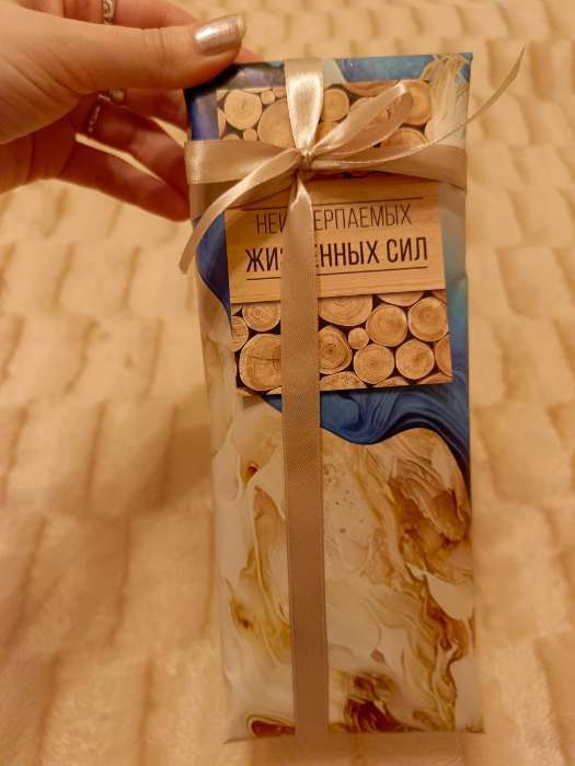 Фотография покупателя товара Бумага упаковочная, глянцевая «Мрамор», 70×100 см, 1 лист - Фото 2