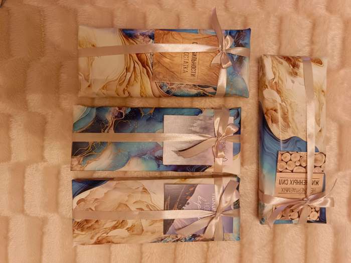 Фотография покупателя товара Бумага упаковочная, глянцевая «Мрамор», 70×100 см, 1 лист - Фото 3