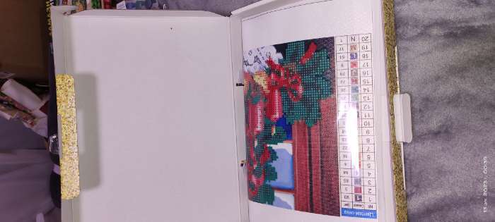 Фотография покупателя товара Алмазная мозаика на новый год с частичным заполнением на холсте «Натюрморт», 20×30 см, набор для творчества - Фото 3