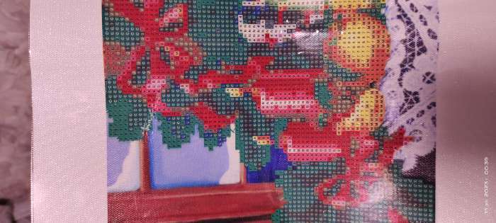 Фотография покупателя товара Алмазная мозаика на новый год с частичным заполнением на холсте «Натюрморт», 20×30 см, набор для творчества - Фото 5