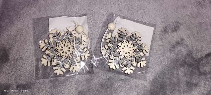 Фотография покупателя товара Елочная игрушка «Резная снежинка» МИКС - Фото 3