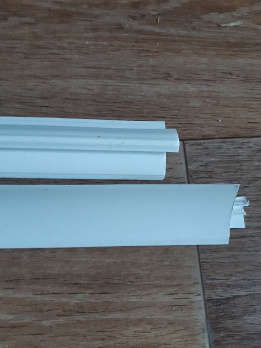 Фотография покупателя товара Плинтус двухсоставной "Идеал" для столешниц/ванны, 25х25х3000 мм, Белый
