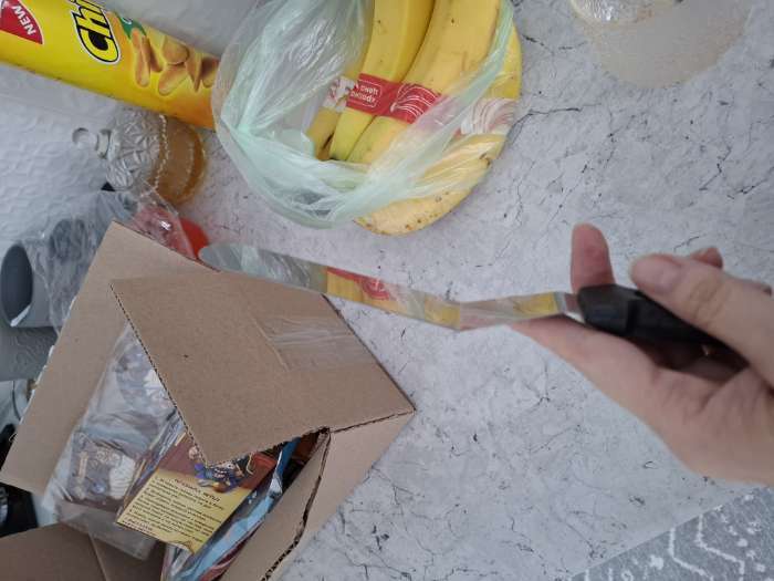 Фотография покупателя товара Кондитерская лопатка - палетка, изогнутая, 26.7 см, рабочая часть 14.5 см, чёрная - Фото 4