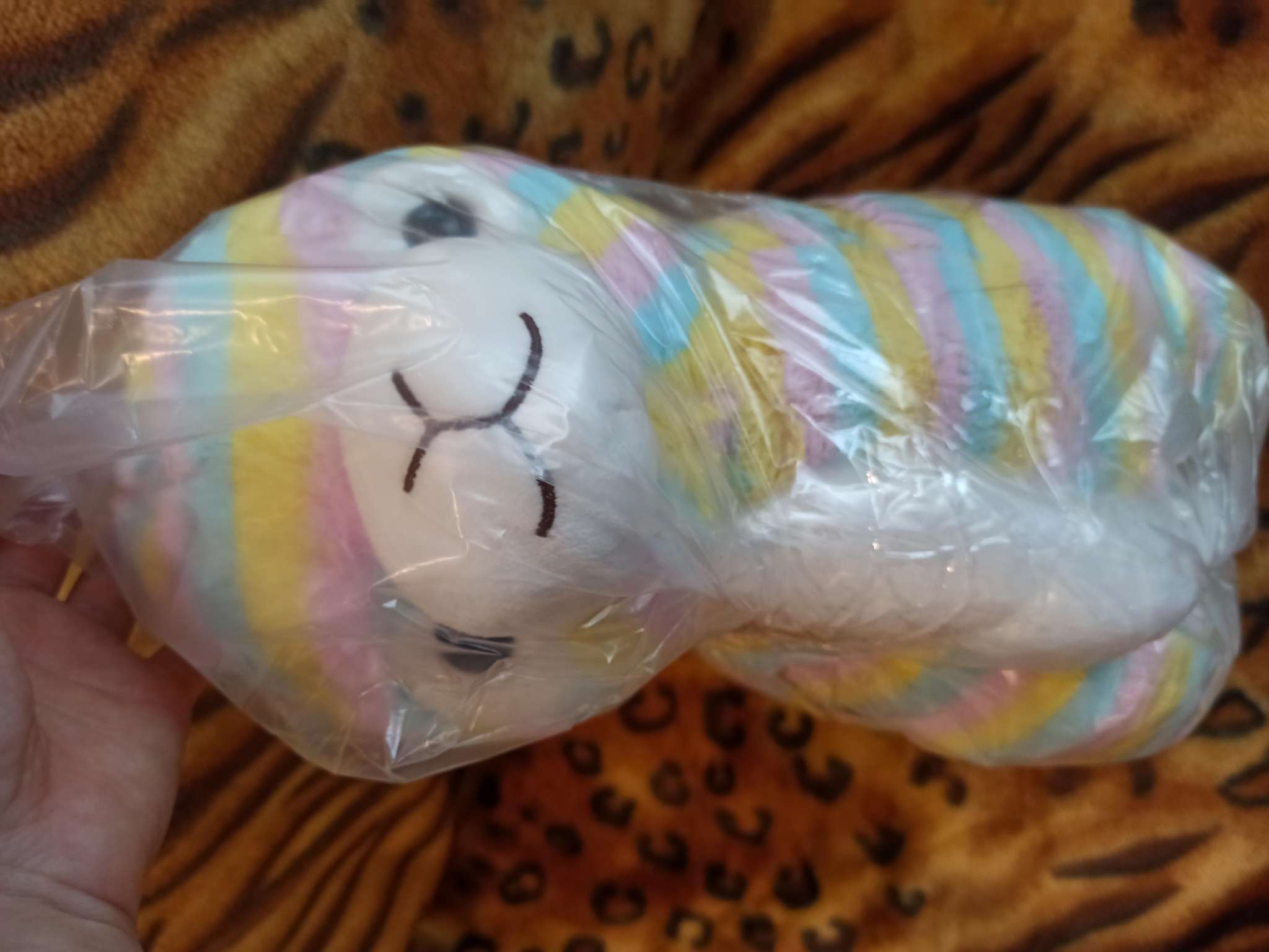 Фотография покупателя товара Мягкая игрушка «Лама», 45 см, цвет жёлто-розовый - Фото 2