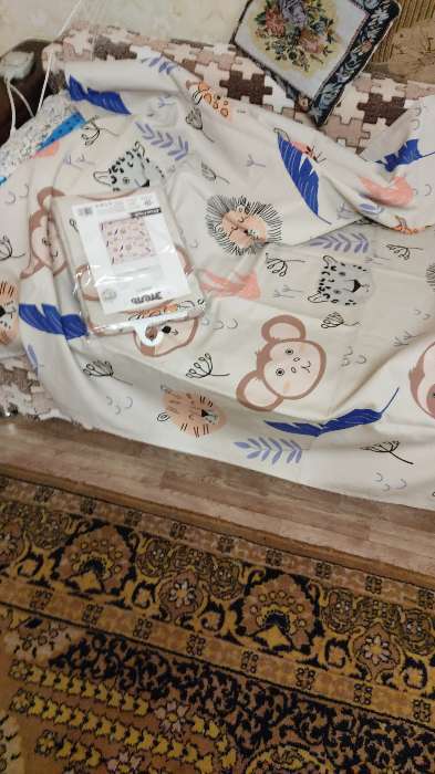 Фотография покупателя товара Покрывало 1.5-спальное «Этель» African friends, 145×210 см, хлопок 100% - Фото 1