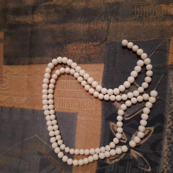 Фотография покупателя товара Бусины на нити шар №6 гранёный «Агат», 60 бусин - Фото 2