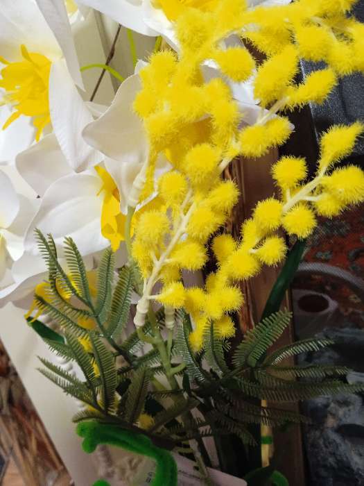 Фотография покупателя товара Цветы искусственные «Мимоза», h=40 см, жёлтые - Фото 3