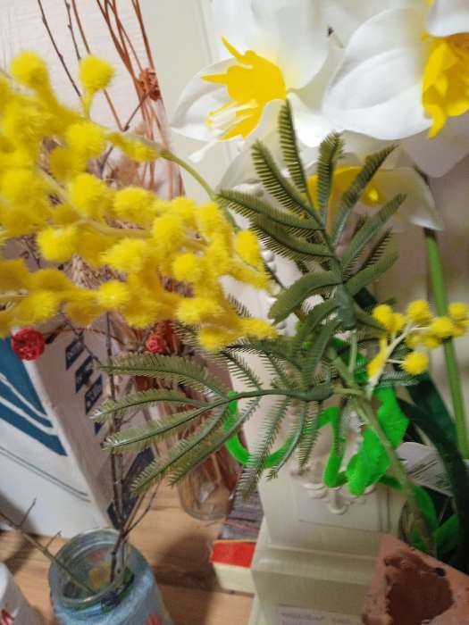 Фотография покупателя товара Цветы искусственные «Мимоза», h=40 см, жёлтые - Фото 2