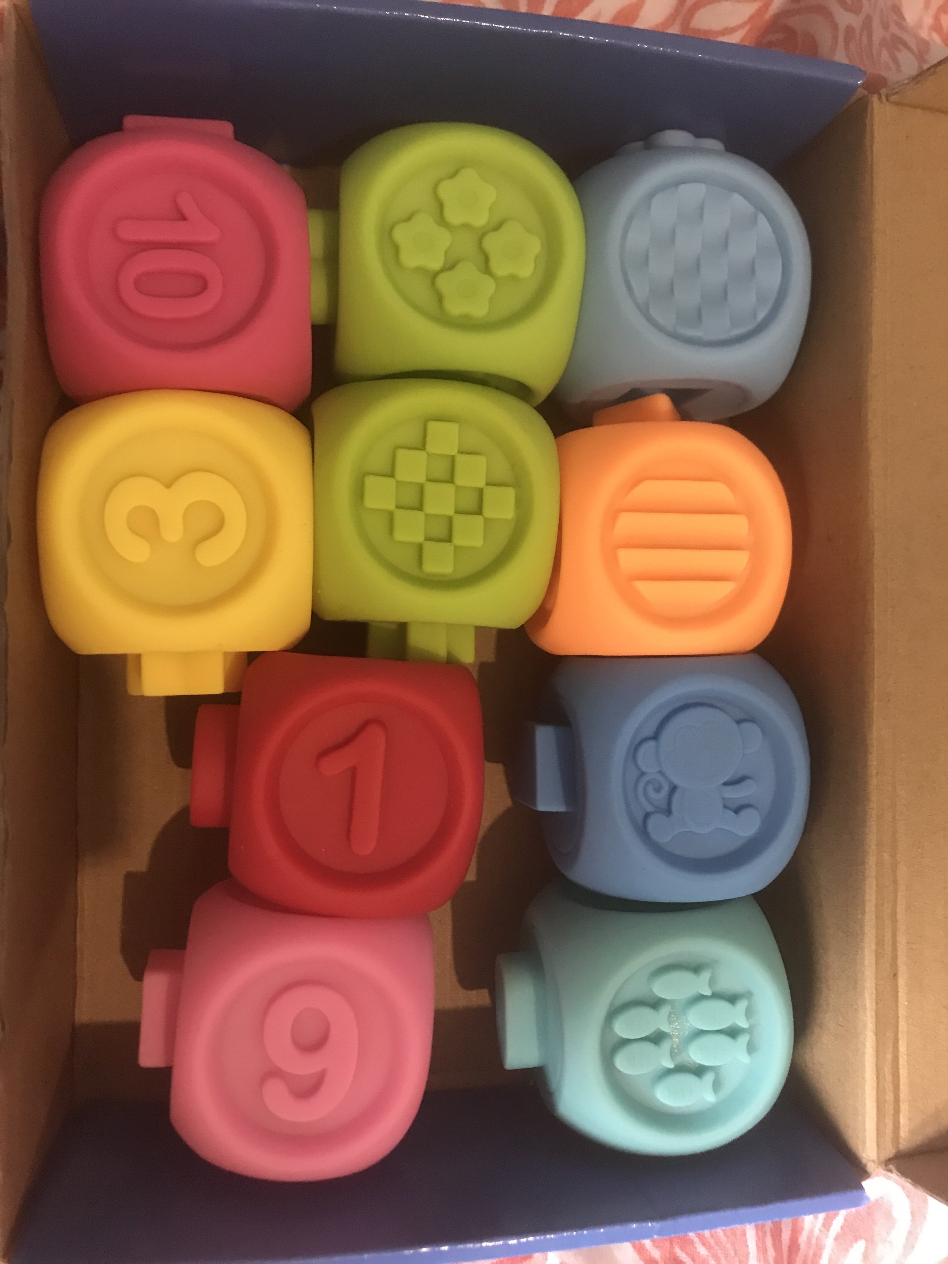 Фотография покупателя товара Развивающий набор «Кубики-пазлы», мягкая резина, сортер - Фото 8