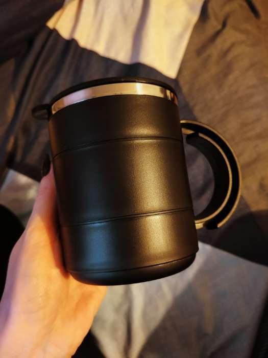 Фотография покупателя товара Термокружка «Мастер К», 450 мл, с ручкой, сохраняет тепло 2 ч, 11×8 см, черная - Фото 11