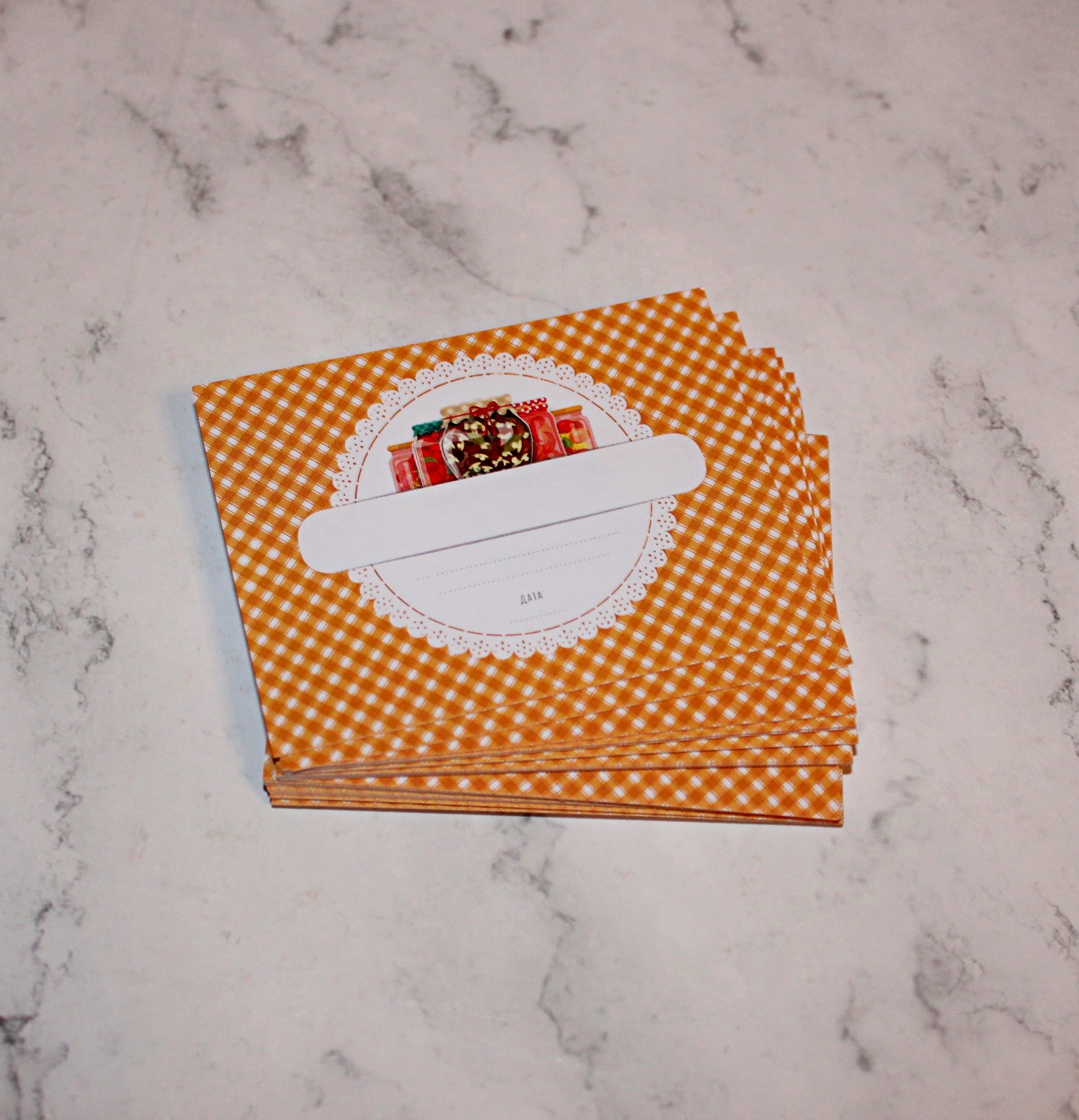 Фотография покупателя товара Этикетка для домашних заготовок «Лесные», 70×70 мм, оранжевая