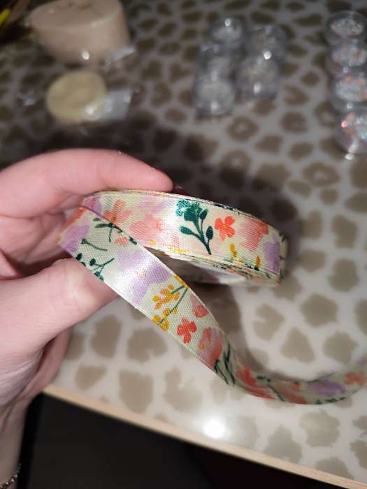 Фотография покупателя товара Лента атласная «Нежные пионы», 1.5 × 22.5 (± 1) м, разноцветная - Фото 1