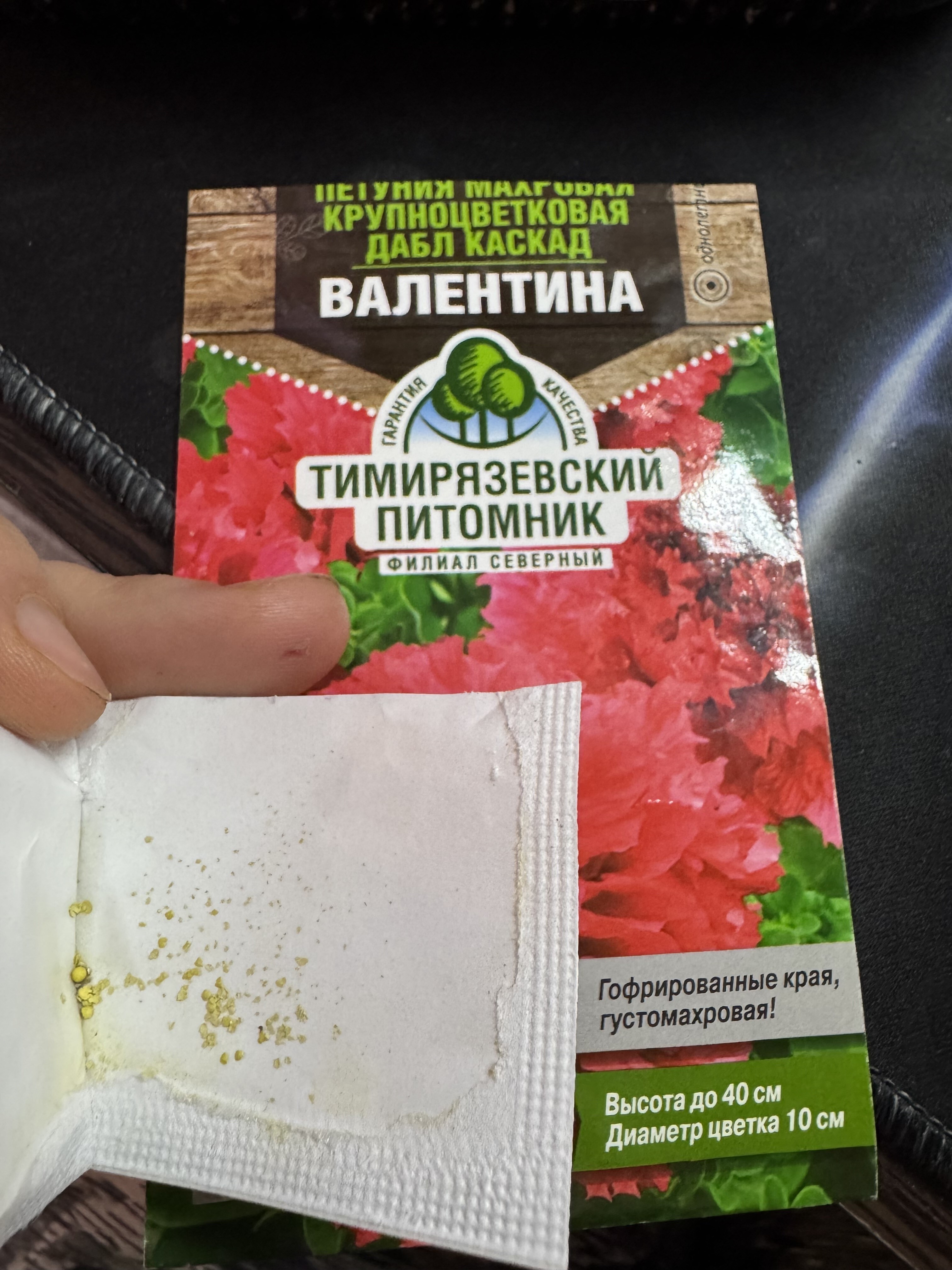 Фотография покупателя товара Семена цветов Петуния махровая крупноцветковая "Дабл Каскад Валентина", 10 шт - Фото 1