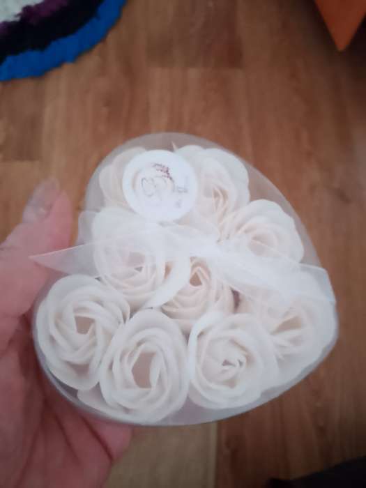 Фотография покупателя товара Мыльные розы, фуксия и белые, набор 9 шт. - Фото 1