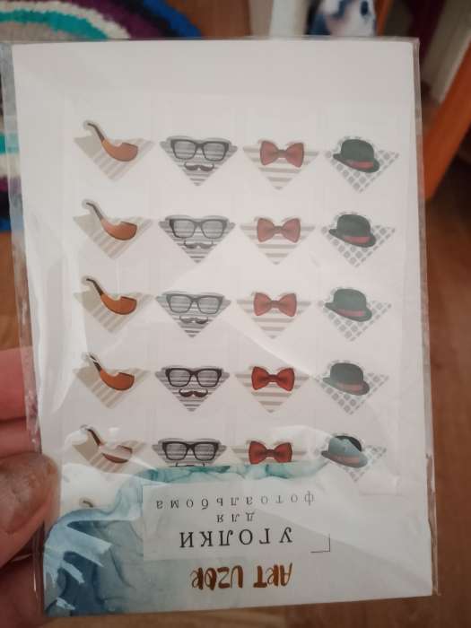 Фотография покупателя товара Набор уголков с кармашком для фотографий 24 уголка «Джентльмен», 12.5×9 см - Фото 1