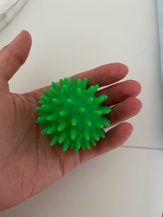 Фотография покупателя товара Развивающий массажный мячик, диаметр 7 см, цвет зеленый, Крошка Я - Фото 9