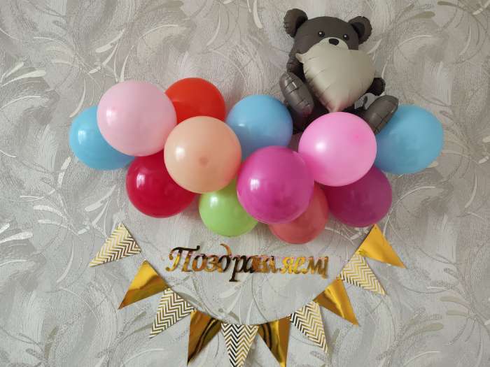 Фотография покупателя товара Воздушные шары латексные 12", пастель, 100 шт., МИКС - Фото 4