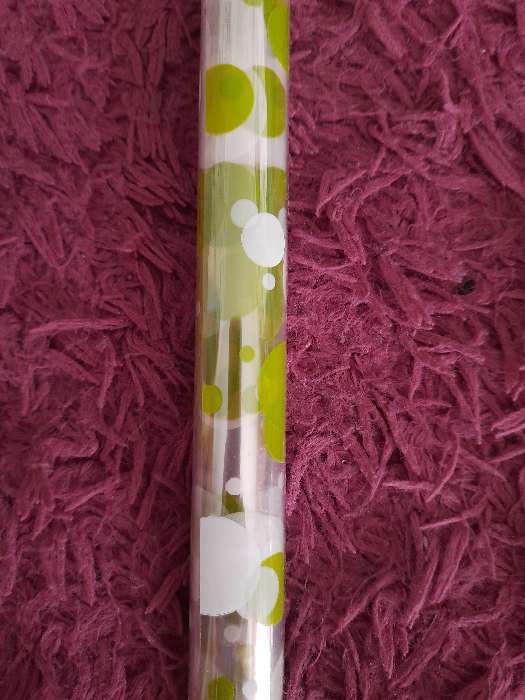 Фотография покупателя товара Пленка для цветов "Серпантин", бело - салатовый, 0,7 х 7,6 м, 40 мкм, 200 г - Фото 4