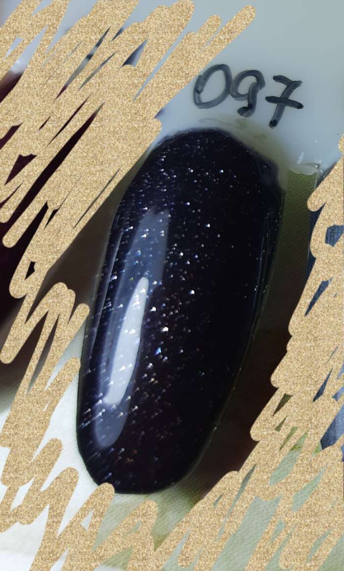Фотография покупателя товара Цветной гель-лак ADRICOCO №097 мерцающий темно-серый, 8 мл