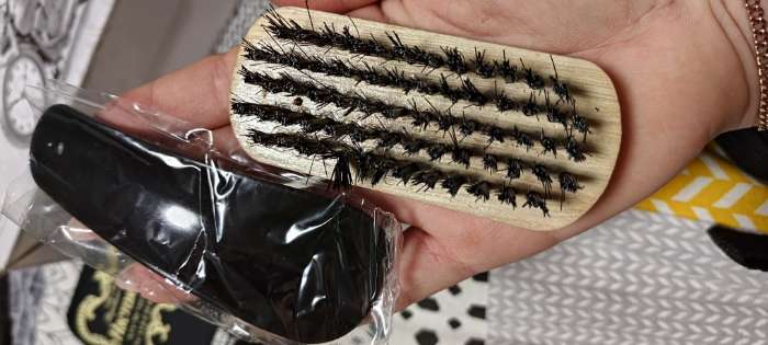 Фотография покупателя товара Подарочный набор дорожный для обуви «Первый во всем»: щётка 2 шт., губка, лопатка - Фото 2