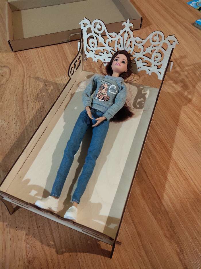 Фотография покупателя товара Конструктор «Кровать для кукол типа Barbie»