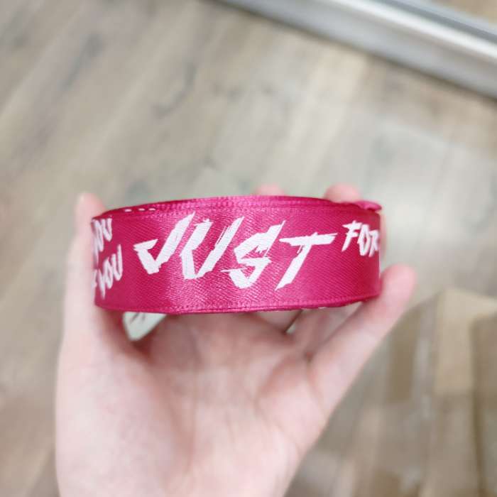 Фотография покупателя товара Лента атласная «Just for you», 25 мм, 23±1 м, розовая - Фото 4