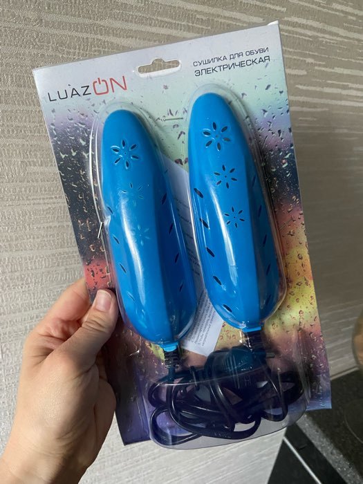 Фотография покупателя товара Сушилка для обуви Luazon LSO-13, 17 см, 12 Вт, индикатор, синяя - Фото 13