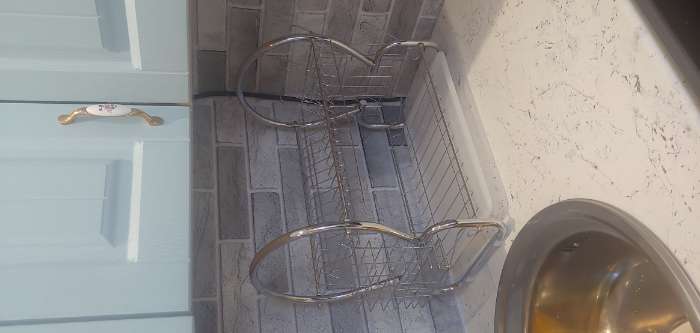 Фотография покупателя товара Сушилка для посуды Доляна «Стойка», 8-образная, 40×24×38 см, хромированная - Фото 1