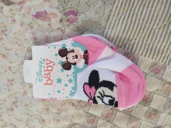 Фотография покупателя товара Набор носков "Minnie Mouse", белый/розовый, 6-8 см
