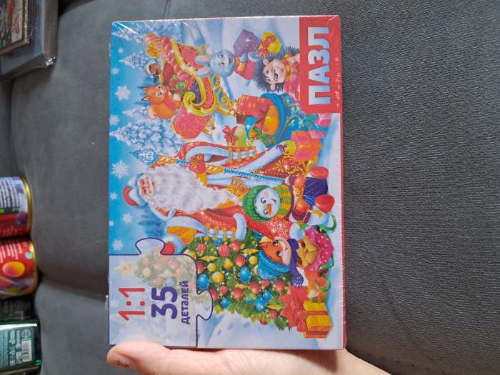 Фотография покупателя товара Пазл «Дед Мороз и зайцы», 35 деталей - Фото 1